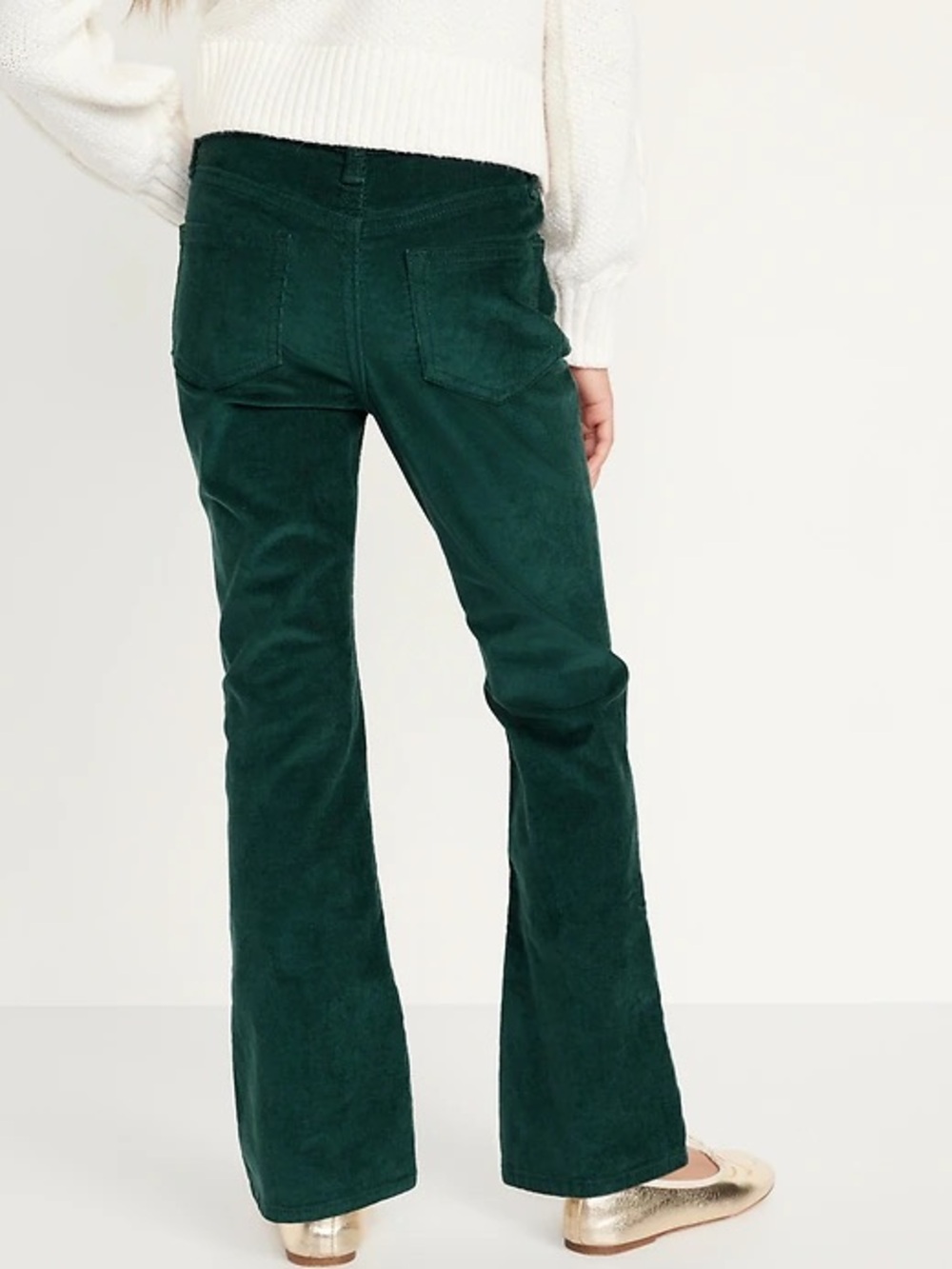 Old Navy Women’s Dark Green Flared Corduroy Jeans - Size 10
